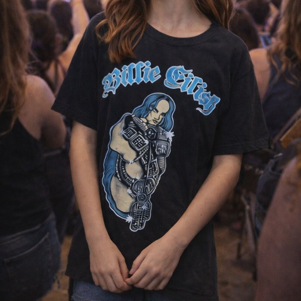 Billie Eilish - Bling T Shirt - Size S/P, artist merch, classic tshirt fit
